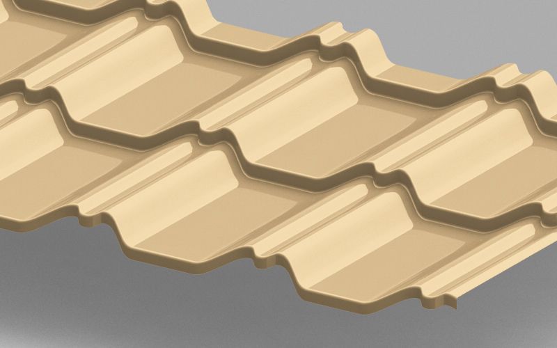 Модульная металлочерепица Kvinta Uno с покрытием Полиэстер, цвет RAL 1014 ПрофЛайн, купить Модульная металлочерепица Kvinta Uno с покрытием Полиэстер, цвет RAL 1014 в ПрофЛайн Модульная металлочерепица Kvinta Uno с покрытием Полиэстер, цвет RAL 1014 ПрофЛайн, купить Модульная металлочерепица Kvinta Uno с покрытием Полиэстер, цвет RAL 1014 в ПрофЛайн