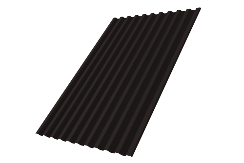 Профнастил С21R Grand Line 0,45 Drap TR RAL 9005 черный Профлайн