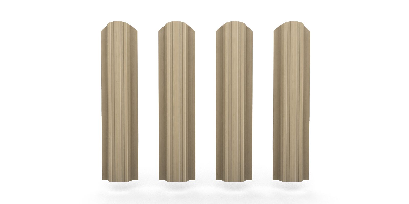 Штакетник металлический прямоугольный фигурный, цвет сосна, длина 2 м, двусторонняя окраска ПрофЛайн, купить Штакетник металлический прямоугольный фигурный, цвет сосна, длина 2 м, двусторонняя окраска в ПрофЛайн