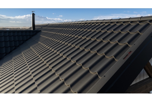 Металлочерепица Классик ("Classic") v01 0,5 Drap TX RAL 9005 черный ПрофЛайн, купить Металлочерепица Классик ("Classic") v01 0,5 Drap TX RAL 9005 черный в ПрофЛайн