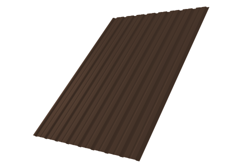 Профнастил С10B Grand Line 0,45 PE с пленкой RAL 8017 шоколад Профлайн