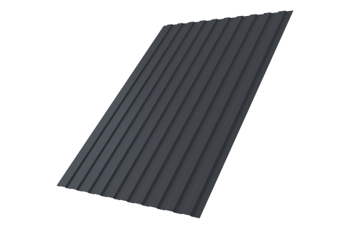 Профнастил С8B v03 Grand Line 0,45 Drap-double TX RAL 7024 мокрый асфальт Профлайн