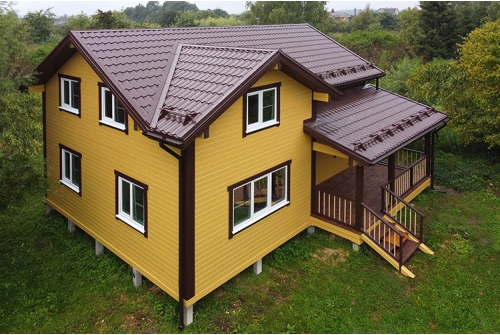 Металлочерепица Классик ("Classic") v02 0,5 Satin RAL 8017 шоколад ПрофЛайн, купить Металлочерепица Классик ("Classic") v02 0,5 Satin RAL 8017 шоколад в ПрофЛайн