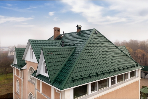 Металлочерепица "Квинта Уно" ("Kvinta Uno") 0,5 Satin Matt RAL 6005 зеленый мох ПрофЛайн, купить Металлочерепица "Квинта Уно" ("Kvinta Uno") 0,5 Satin Matt RAL 6005 зеленый мох в ПрофЛайн