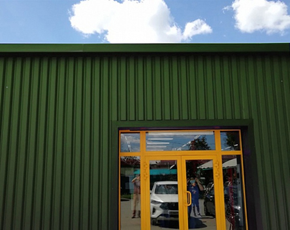 Профнастил Металл Профиль С-44 0,7 Полиэстер RAL 6005 Зеленый мох Профлайн