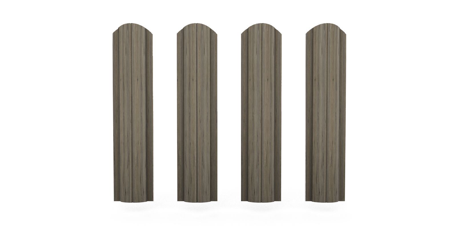 Штакетник металлический круглый фигурный, цвет античный дуб, длина 2 м, двусторонняя окраска ПрофЛайн, купить Штакетник металлический круглый фигурный, цвет античный дуб, длина 2 м, двусторонняя окраска в ПрофЛайн