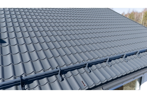 Металлочерепица Классик ("Classic") v01 0,5 Satin Matt TX RAL 7024 мокрый асфальт ПрофЛайн, купить Металлочерепица Классик ("Classic") v01 0,5 Satin Matt TX RAL 7024 мокрый асфальт в ПрофЛайн