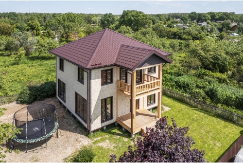 Металлочерепица Классик ("Classic") v02 0,5 Satin RAL 8017 шоколад ПрофЛайн, купить Металлочерепица Классик ("Classic") v02 0,5 Satin RAL 8017 шоколад в ПрофЛайн