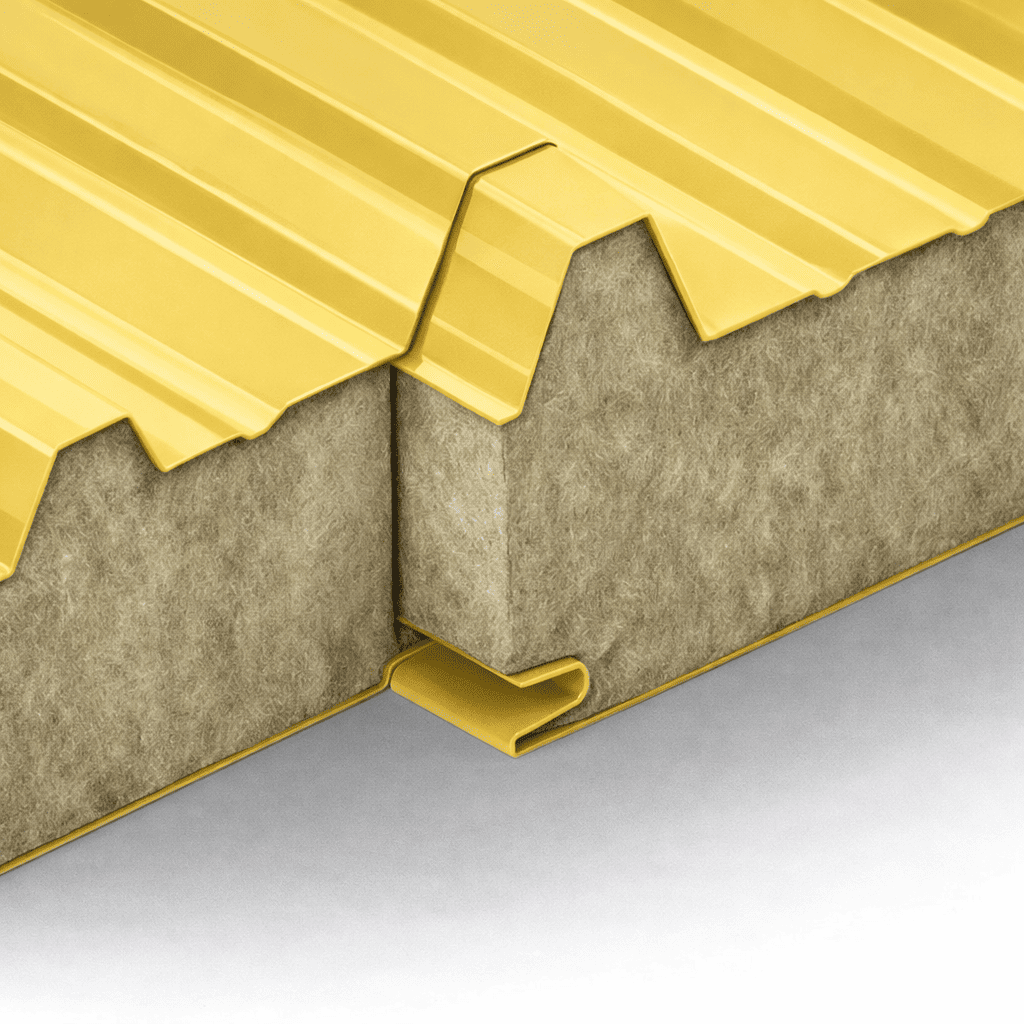 Кровельные сэндвич-панели с наполнителем из пенополистирола толщиной 250 мм, цвет RAL 1018 ПрофЛайн, купить Кровельные сэндвич-панели с наполнителем из пенополистирола толщиной 250 мм, цвет RAL 1018 в ПрофЛайн