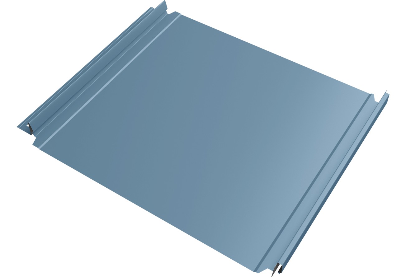 Кликфальц Double Pro 0,45 Drap ТХ с пленкой на замках RAL 5024 пастельно-синий ПрофЛайн, купить Кликфальц Double Pro 0,45 Drap ТХ с пленкой на замках RAL 5024 пастельно-синий в ПрофЛайн