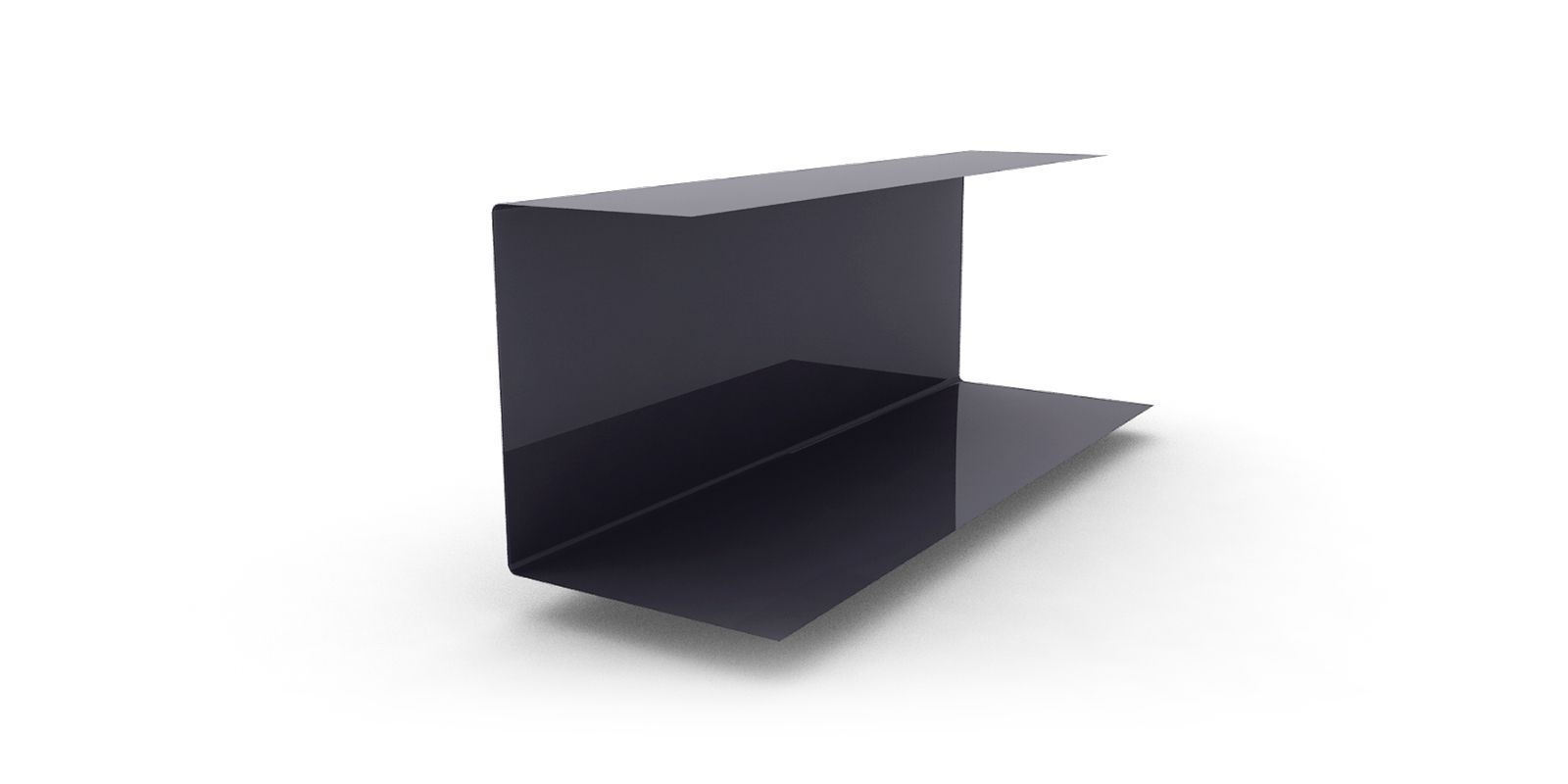 Планка (правая/левая) кассетная с покрытием PVDF, толщина 0,50 мм, цвет RAL 7024 ПрофЛайн, купить Планка (правая/левая) кассетная с покрытием PVDF, толщина 0,50 мм, цвет RAL 7024 в ПрофЛайн