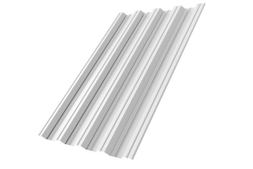 Профнастил НС44R Grand Line 0,5 Satin RAL 9003 сигнальный белый Профлайн