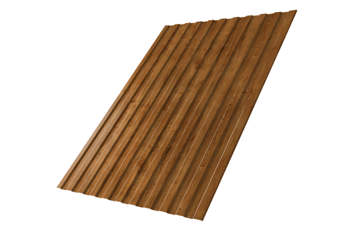 Профнастил С8A v02 Grand Line 0,45 Print-Double Elite с пленкой Golden Wood Профлайн