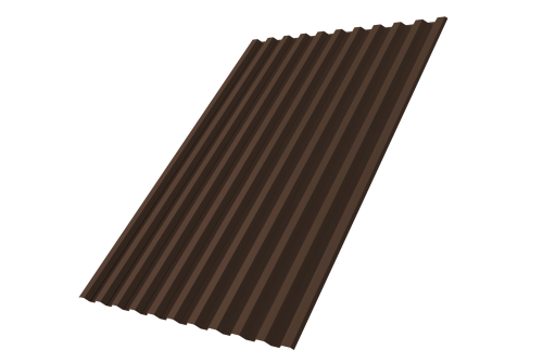 Профнастил С21R Grand Line 0,45 PE lite RAL 8017 шоколад Профлайн