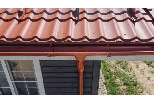 Металлочерепица Классик ("Classic") v02 0,5 Satin Matt RAL 8004 терракота ПрофЛайн, купить Металлочерепица Классик ("Classic") v02 0,5 Satin Matt RAL 8004 терракота в ПрофЛайн