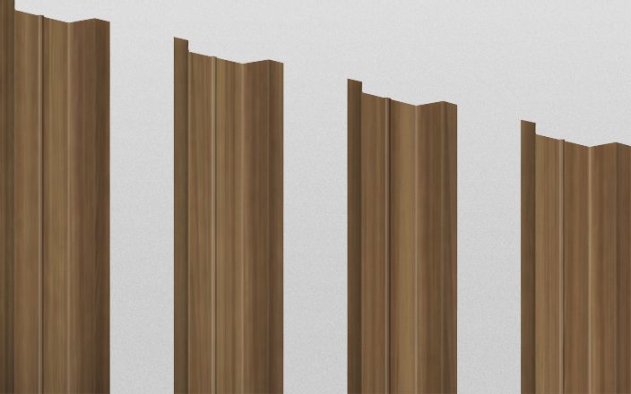 Штакетник металлический П-образный с ребром жёсткости, цвет кедр, длина 1,8 м, Двусторонняя окраска ПрофЛайн, купить Штакетник металлический П-образный с ребром жёсткости, цвет кедр, длина 1,8 м, Двусторонняя окраска в ПрофЛайн