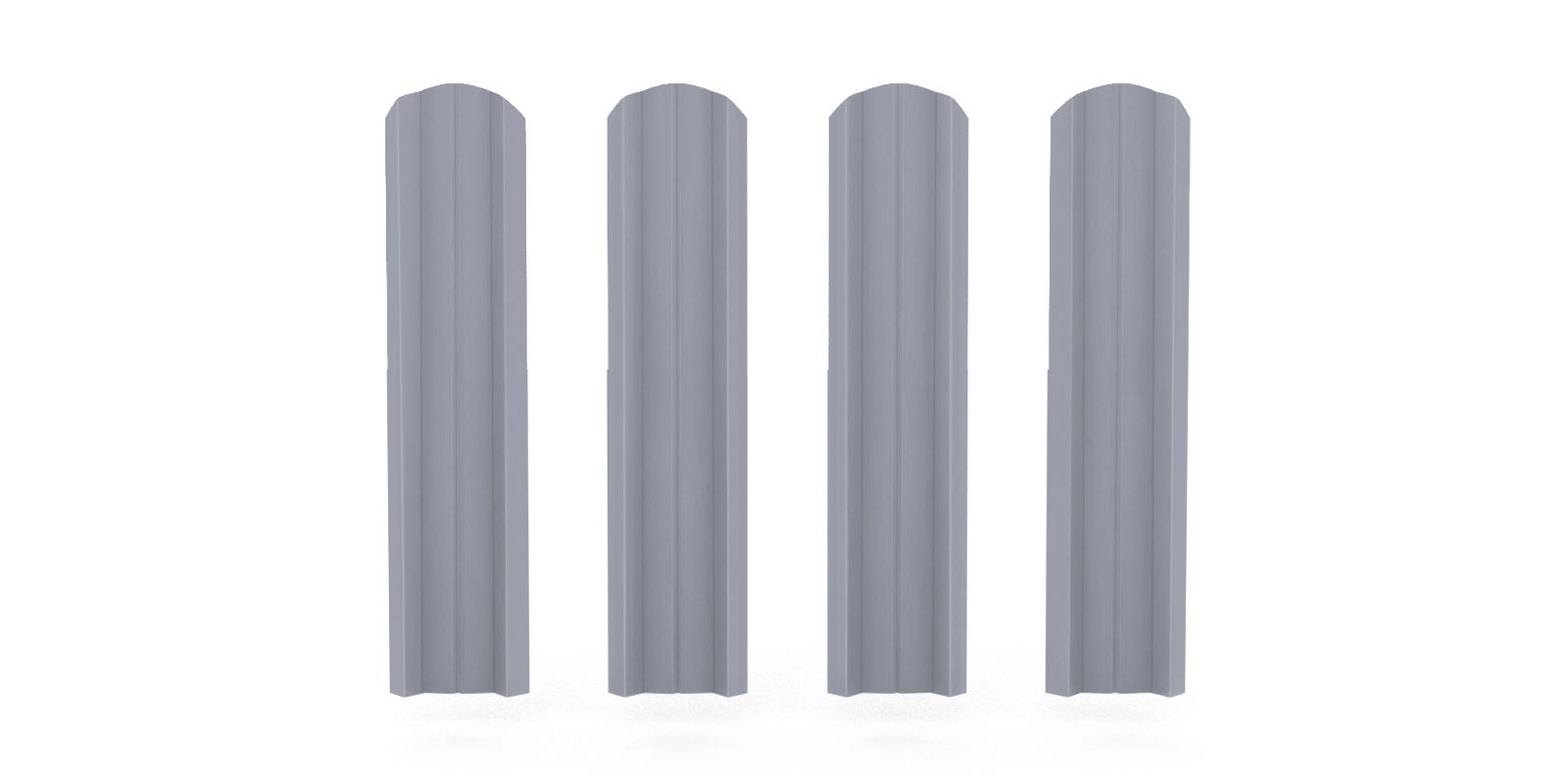 Штакетник металлический М-образный фигурный, цвет RAL 9006, длина 2 м, односторонняя окраска ПрофЛайн, купить Штакетник металлический М-образный фигурный, цвет RAL 9006, длина 2 м, односторонняя окраска в ПрофЛайн