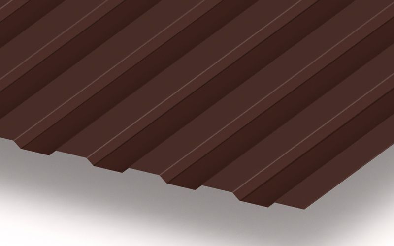 Профнастил МП10 с покрытием PURETAN® 0,5 мм, COFFEE Профлайн Профнастил МП10 с покрытием PURETAN® 0,5 мм, COFFEE Профлайн