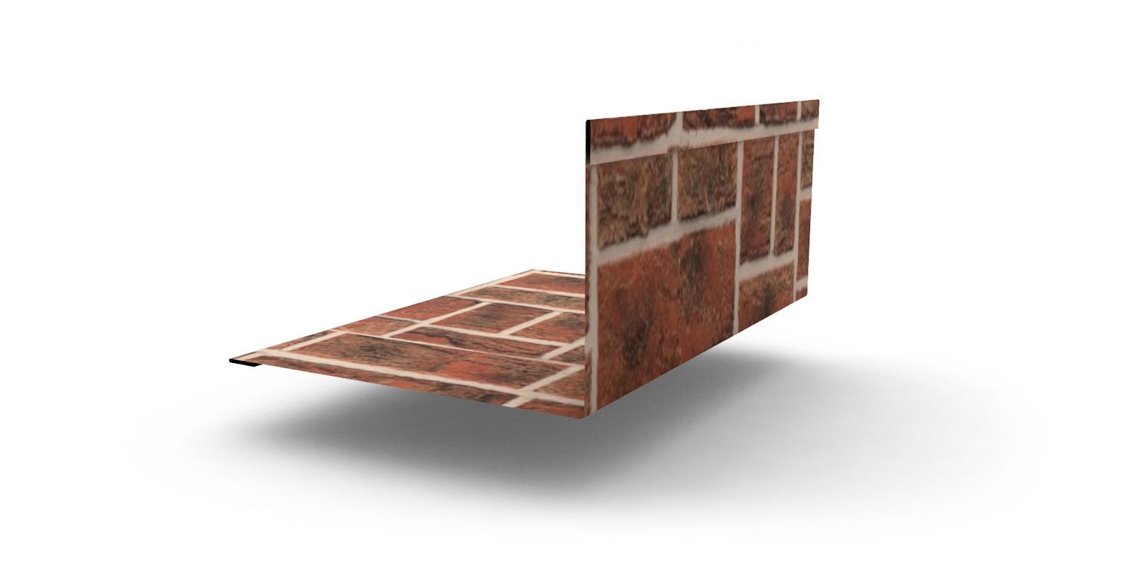 Планка примыкания к стене фальц с покрытием ECOSTEEL®, цвет кирпич рустик ПрофЛайн, купить Планка примыкания к стене фальц с покрытием ECOSTEEL®, цвет кирпич рустик в ПрофЛайн