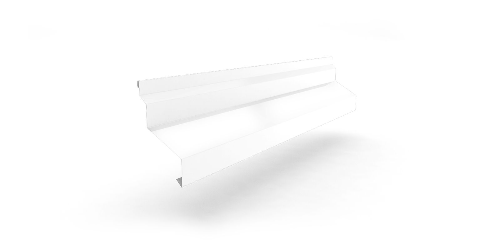 Планка отлива цокольного широкая для сэндвич-панелей с покрытием Полиэстер, цвет RAL 9003 ПрофЛайн, купить Планка отлива цокольного широкая для сэндвич-панелей с покрытием Полиэстер, цвет RAL 9003 в ПрофЛайн