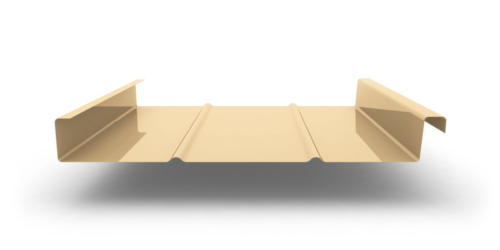 Двойной стоячий фальц Line с покрытием Полиэстер, толщина 0,70 мм, цвет RAL 1014 ПрофЛайн, купить Двойной стоячий фальц Line с покрытием Полиэстер, толщина 0,70 мм, цвет RAL 1014 в ПрофЛайн