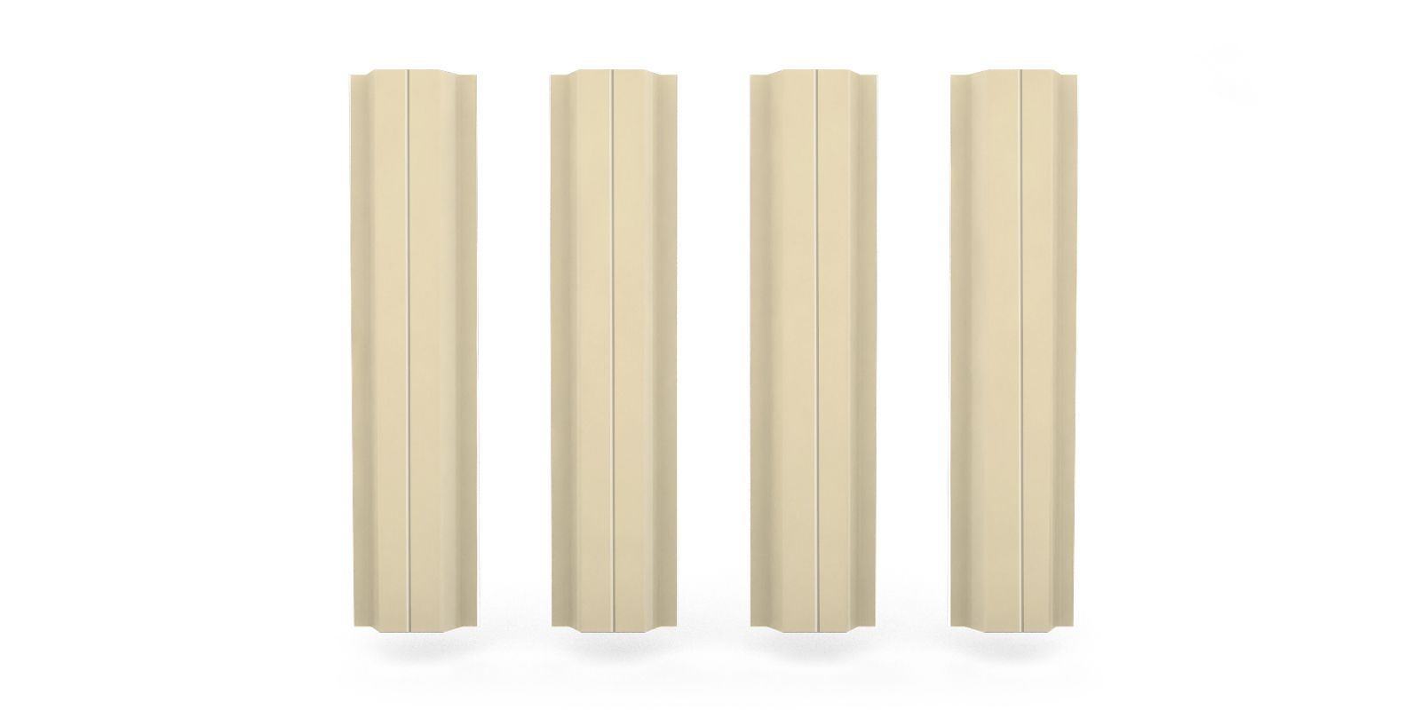 Штакетник металлический П-образный с ребром жёсткости, цвет RAL 1015, длина 1,8 м, Односторонняя окраска ПрофЛайн, купить Штакетник металлический П-образный с ребром жёсткости, цвет RAL 1015, длина 1,8 м, Односторонняя окраска в ПрофЛайн