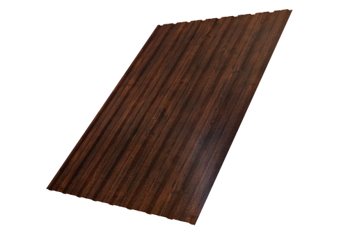 Профнастил С10B Grand Line 0,45 Print-Double Premium Cherry Wood Dark F Профлайн