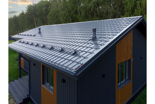 Металлочерепица "Квадро профи" ("Quadro Profi") v02 0,5 Satin RAL 7024 мокрый асфальт ПрофЛайн, купить Металлочерепица "Квадро профи" ("Quadro Profi") v02 0,5 Satin RAL 7024 мокрый асфальт в ПрофЛайн