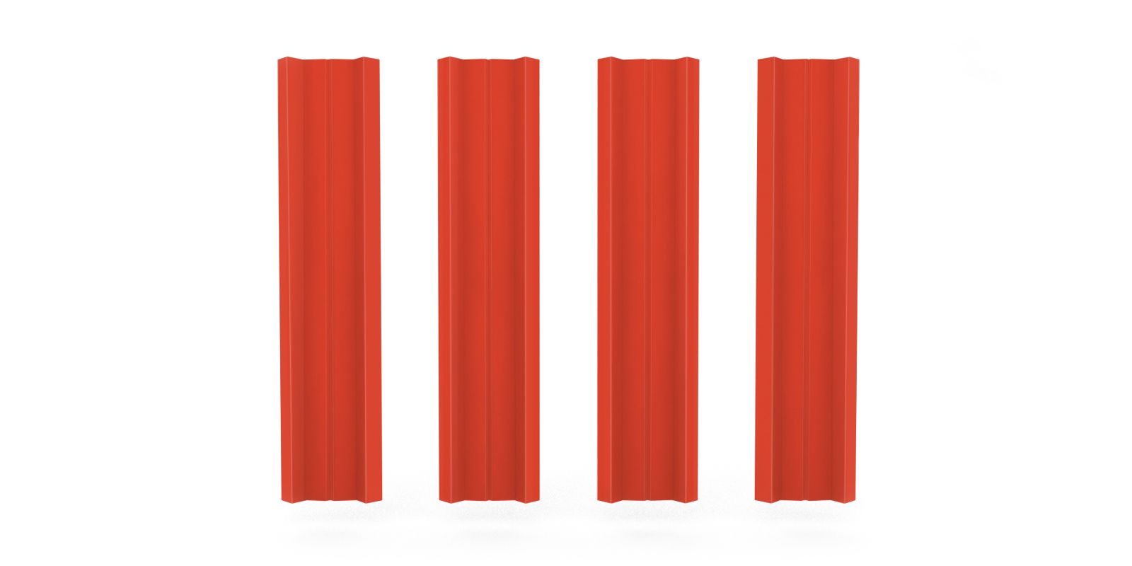 Штакетник металлический М-образный, цвет RAL 2008, длина 1,8 м, двусторонняя окраска ПрофЛайн, купить Штакетник металлический М-образный, цвет RAL 2008, длина 1,8 м, двусторонняя окраска в ПрофЛайн