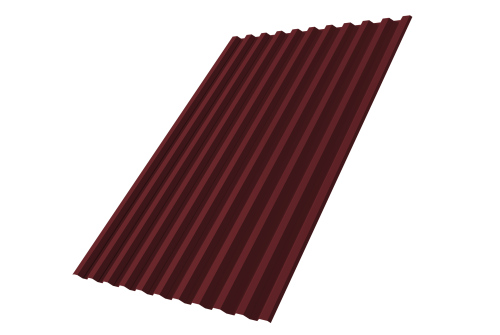 Профнастил С21R Grand Line 0,4 PE RAL 3005 красное вино Профлайн