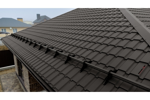 Металлочерепица "Квадро профи (Верховье)" ("Quadro Profi") v01 0,5 Drap RR 32 темно-коричневый ПрофЛайн, купить Металлочерепица "Квадро профи (Верховье)" ("Quadro Profi") v01 0,5 Drap RR 32 темно-коричневый в ПрофЛайн