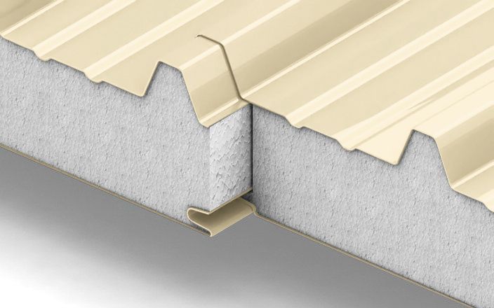 Кровельные сэндвич-панели с наполнителем из пенополистирола толщиной 250 мм, цвет RAL 1015 ПрофЛайн, купить Кровельные сэндвич-панели с наполнителем из пенополистирола толщиной 250 мм, цвет RAL 1015 в ПрофЛайн