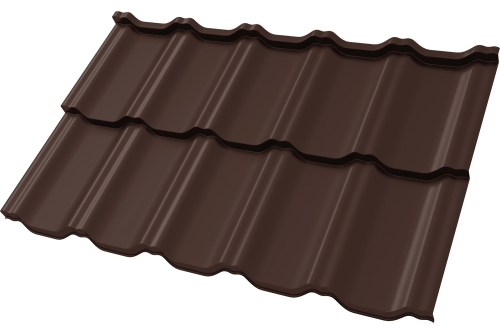 Металлочерепица "Квинта Уно" ("Kvinta Uno") 0,5 Satin RAL 8017 шоколад ПрофЛайн, купить Металлочерепица "Квинта Уно" ("Kvinta Uno") 0,5 Satin RAL 8017 шоколад в ПрофЛайн
