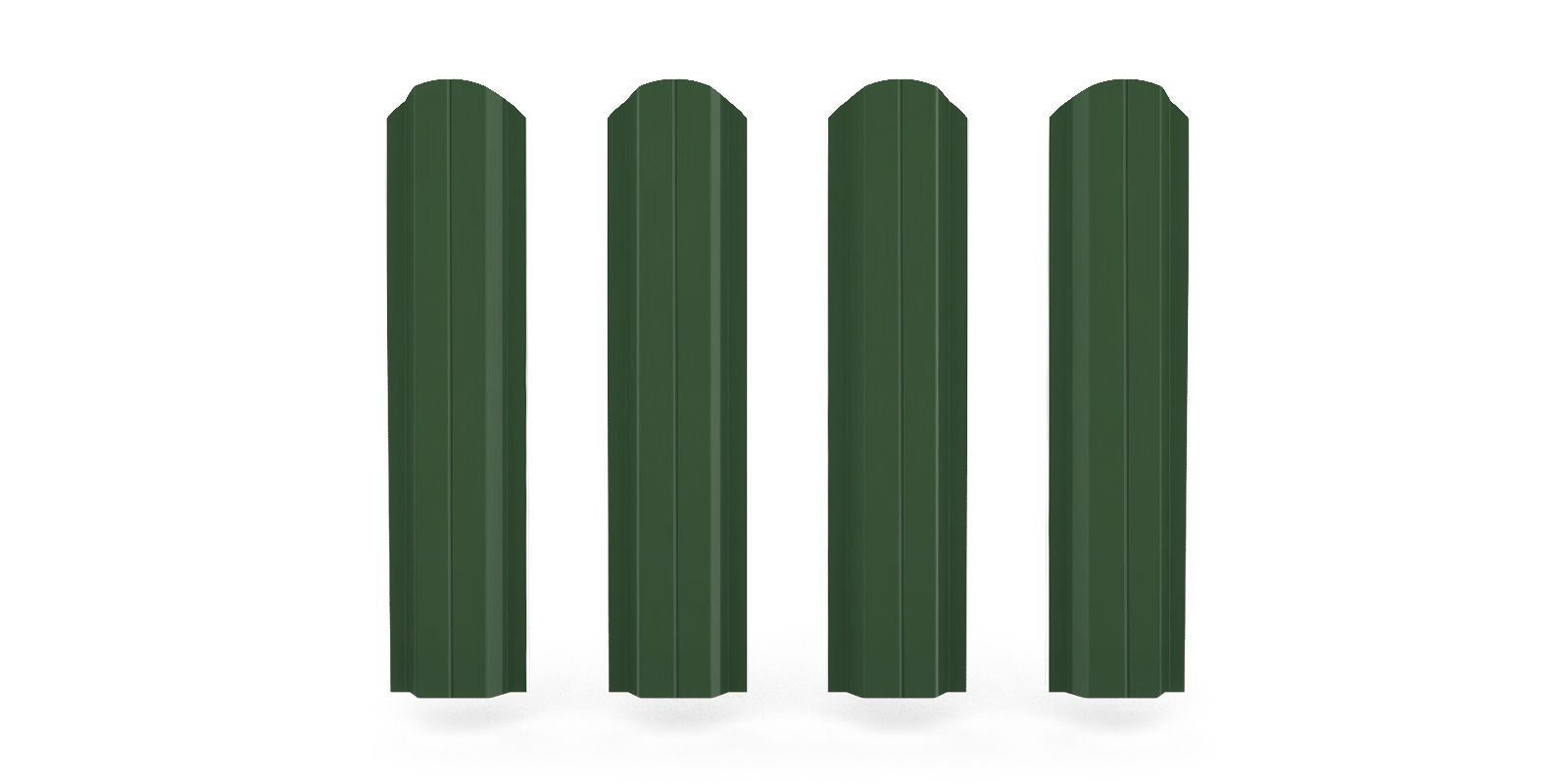 Штакетник металлический П-образный фигурный, цвет RAL 6029, длина 1,8 м, двусторонняя окраска ПрофЛайн, купить Штакетник металлический П-образный фигурный, цвет RAL 6029, длина 1,8 м, двусторонняя окраска в ПрофЛайн