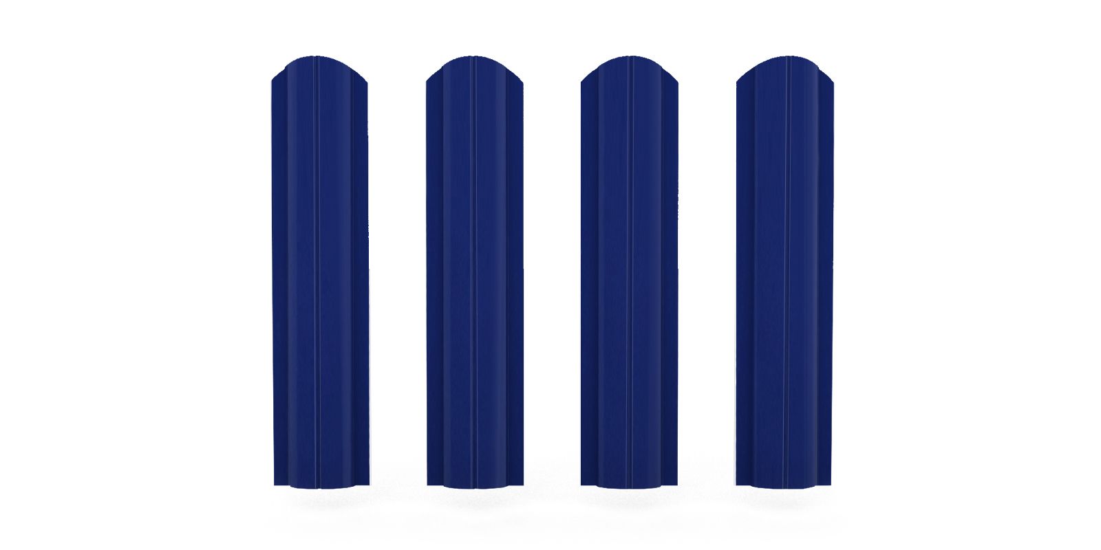 Штакетник металлический круглый фигурный, цвет RAL 5005, длина 2 м, двусторонняя окраска ПрофЛайн, купить Штакетник металлический круглый фигурный, цвет RAL 5005, длина 2 м, двусторонняя окраска в ПрофЛайн