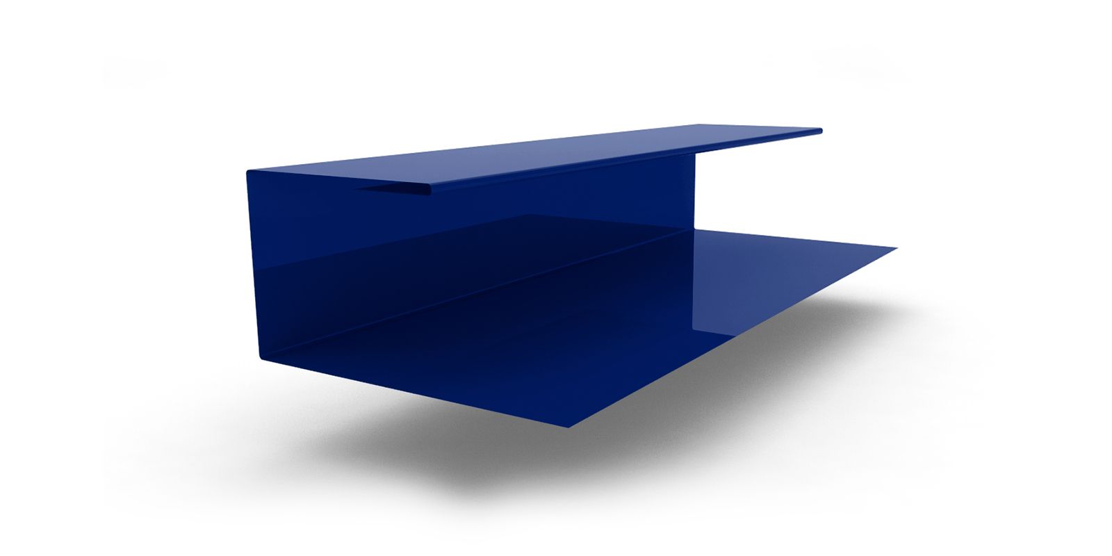 Планка завершающая с покрытием PVDF, цвет RAL 5005 ПрофЛайн, купить Планка завершающая с покрытием PVDF, цвет RAL 5005 в ПрофЛайн