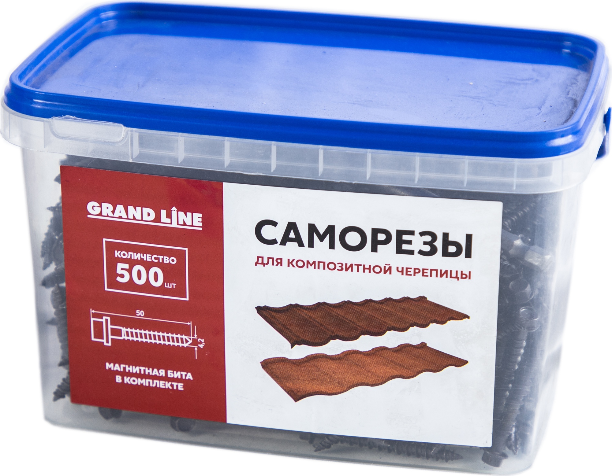 Саморезы для композитной черепицы терракота (500шт) ПрофЛайн, купить Саморезы для композитной черепицы терракота (500шт) в ПрофЛайн