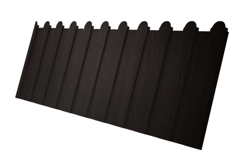 Профнастил С8A v02 фигурный Grand Line 0,45 Print Elite Coffee Wood TwinColor Профлайн