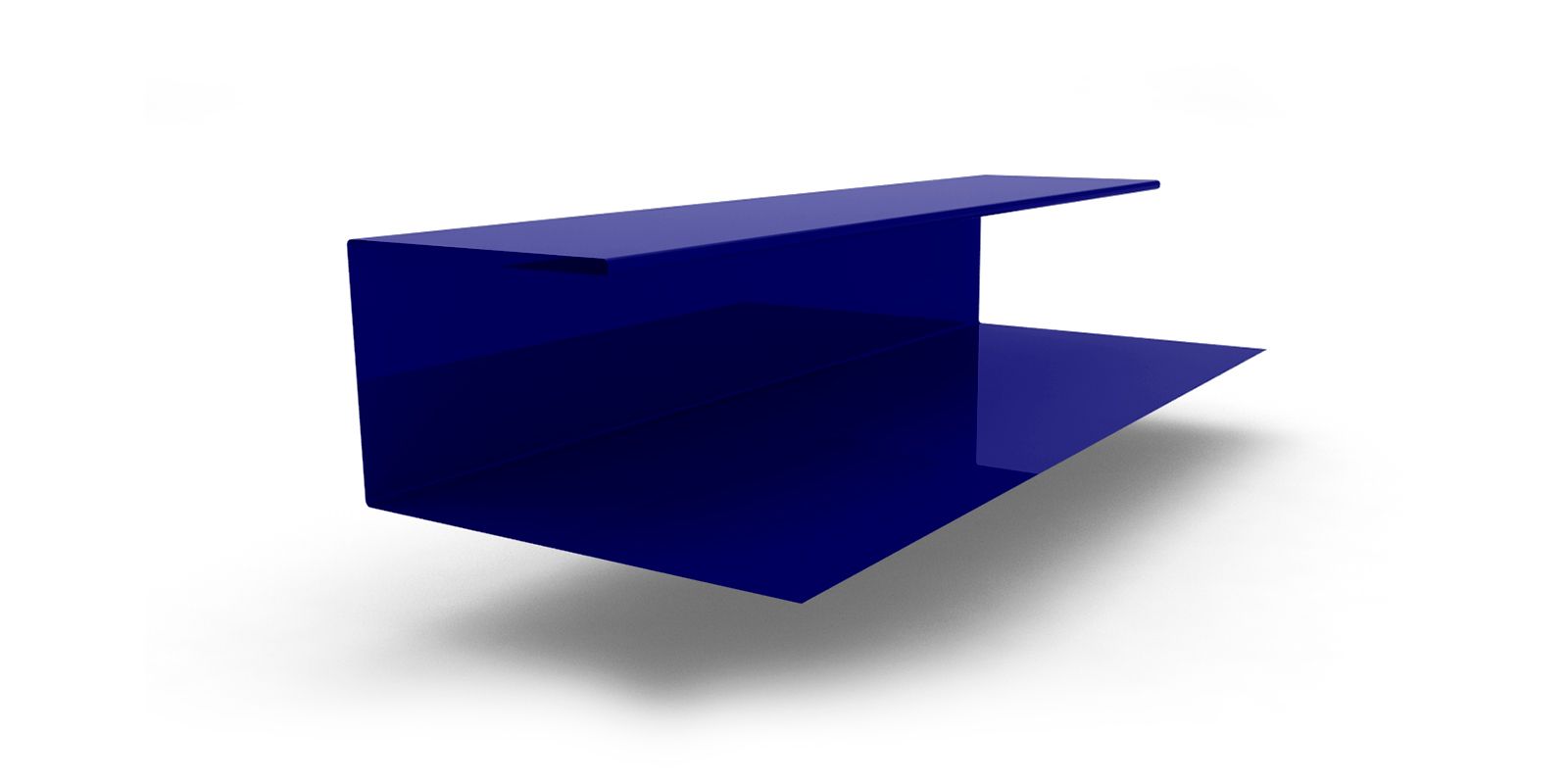 Планка завершающая с покрытием PVDF, цвет RAL 5002 ПрофЛайн, купить Планка завершающая с покрытием PVDF, цвет RAL 5002 в ПрофЛайн