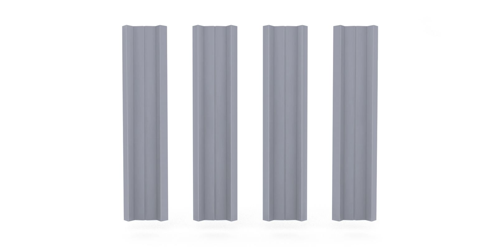 Штакетник металлический М-образный, цвет RAL 9006, длина 2 м, односторонняя окраска ПрофЛайн, купить Штакетник металлический М-образный, цвет RAL 9006, длина 2 м, односторонняя окраска в ПрофЛайн