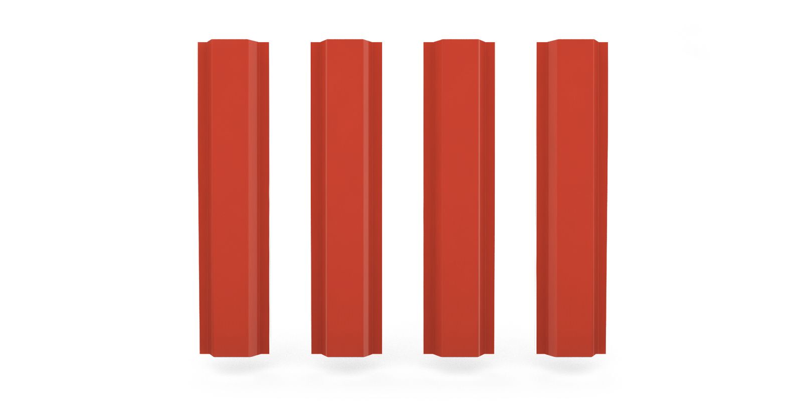 Штакетник металлический П-образный, цвет RAL 2008, длина 1,8 м, ширина 94 мм, односторонняя окраска ПрофЛайн, купить Штакетник металлический П-образный, цвет RAL 2008, длина 1,8 м, ширина 94 мм, односторонняя окраска в ПрофЛайн