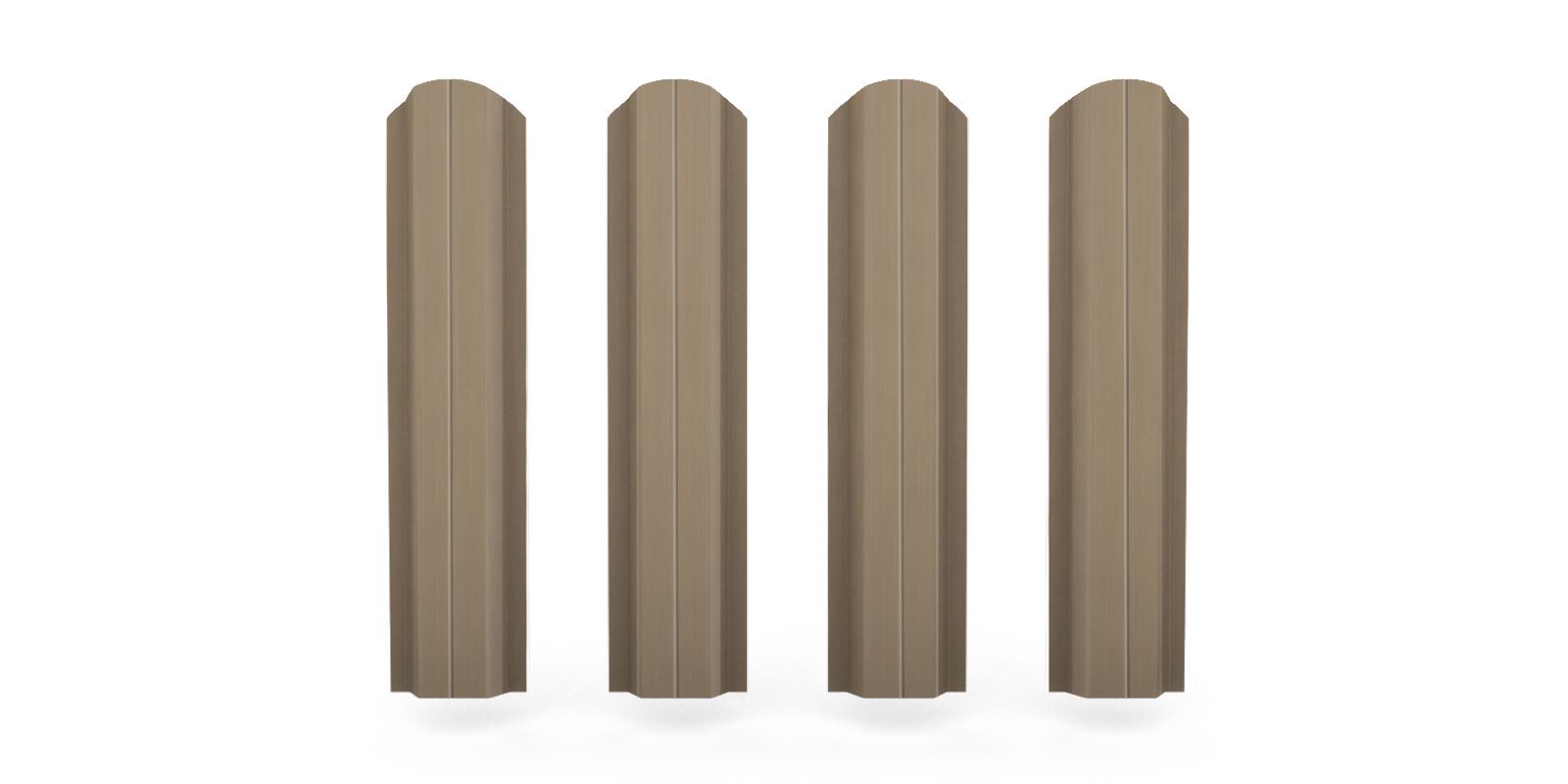 Штакетник металлический П-образный фигурный, цвет рябина, длина 1,8 м, односторонняя окраска ПрофЛайн, купить Штакетник металлический П-образный фигурный, цвет рябина, длина 1,8 м, односторонняя окраска в ПрофЛайн