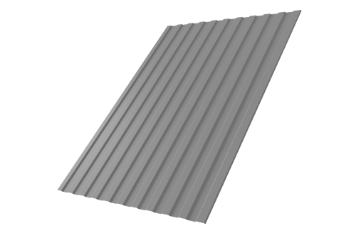 Профнастил С8A v01 Grand Line 0,5 Satin RAL 9006 бело-алюминиевый Профлайн