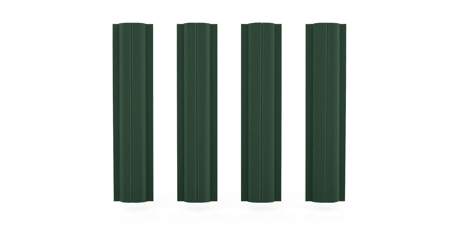 Штакетник металлический круглый, цвет RAL 6005, длина 2 м, двусторонняя окраска ПрофЛайн, купить Штакетник металлический круглый, цвет RAL 6005, длина 2 м, двусторонняя окраска в ПрофЛайн