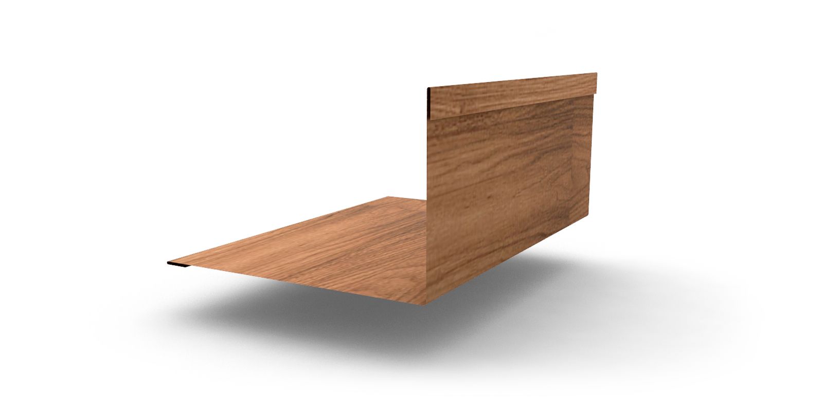 Планка примыкания к стене фальц с покрытием Colority® Print, цвет золотой дуб ПрофЛайн, купить Планка примыкания к стене фальц с покрытием Colority® Print, цвет золотой дуб в ПрофЛайн