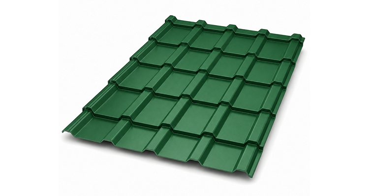 Металлочерепица Kredo с покрытием Satin®, 0,50 мм, цвет RAL 6005 ПрофЛайн, купить Металлочерепица Kredo с покрытием Satin®, 0,50 мм, цвет RAL 6005 в ПрофЛайн