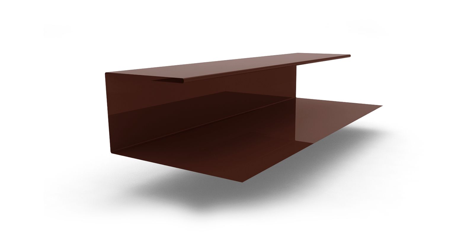 Планка завершающая с покрытием PVDF, цвет RAL 8017 ПрофЛайн, купить Планка завершающая с покрытием PVDF, цвет RAL 8017 в ПрофЛайн