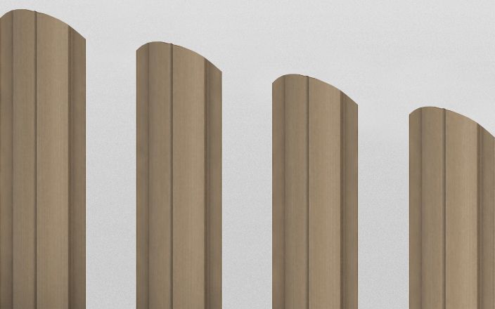 Штакетник металлический круглый фигурный, цвет рябина, длина 1,8 м, двусторонняя окраска ПрофЛайн, купить Штакетник металлический круглый фигурный, цвет рябина, длина 1,8 м, двусторонняя окраска в ПрофЛайн