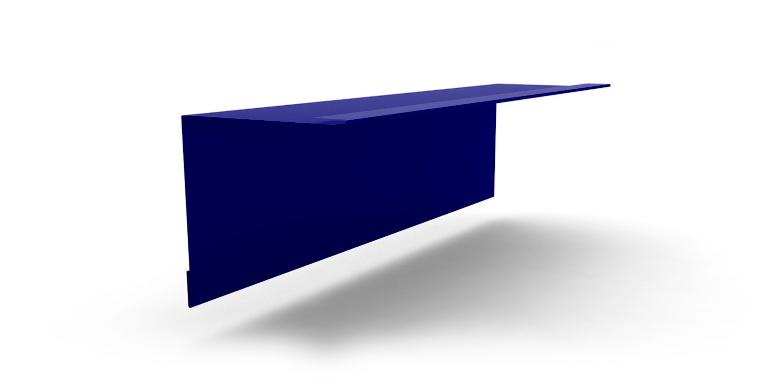 Планка примыкания стены к кровле для сэндвич-панелей с покрытием PVDF, цвет RAL 5002 ПрофЛайн, купить Планка примыкания стены к кровле для сэндвич-панелей с покрытием PVDF, цвет RAL 5002 в ПрофЛайн