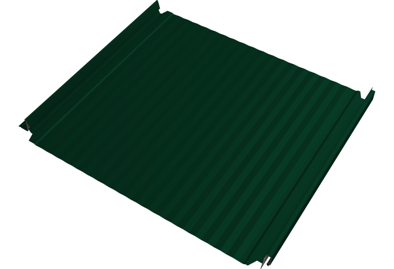 Кликфальц Double Pro Гофр 0,45 Drap ТХ с пленкой на замках RAL 6005 зеленый мох ПрофЛайн, купить Кликфальц Double Pro Гофр 0,45 Drap ТХ с пленкой на замках RAL 6005 зеленый мох в ПрофЛайн